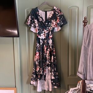 Hi-low floral dress, size medium